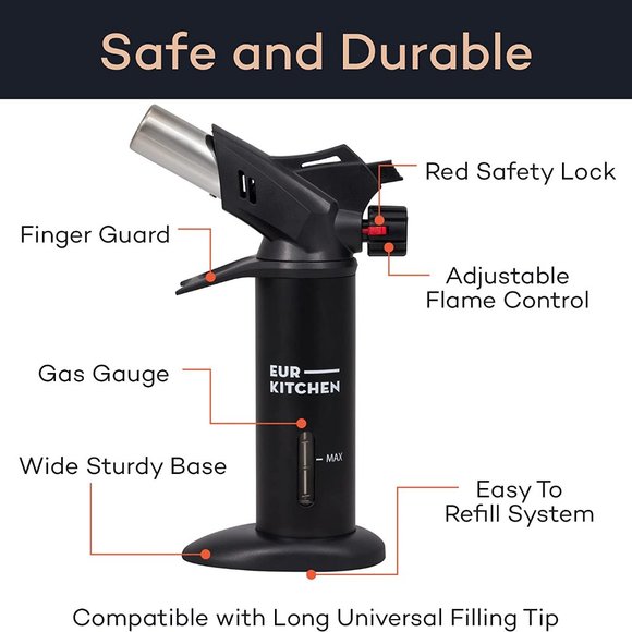 Premium Culinary Torch Butane Cooking Kitchen Blow Torch - Picture 2 of 9